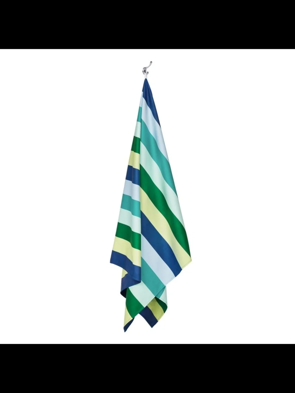 Dock & Bay Quick-Dry Beach Towel XL — Cool Lagoon Teal, Green & Blue Stripe